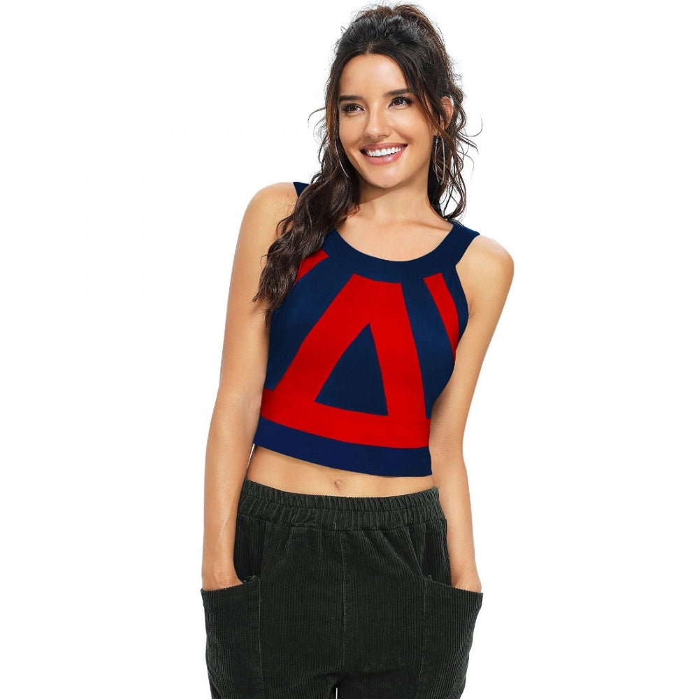 95% Polyester 5% Spandex Western Wear Tops (Red)